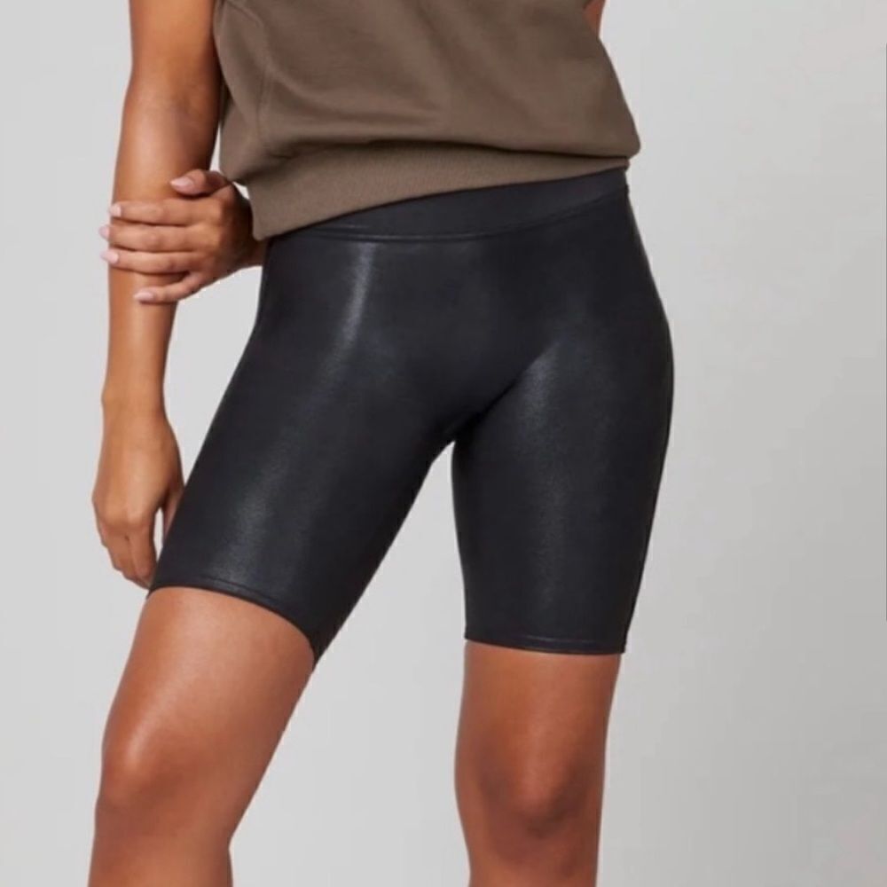 Abercrombie & Fitch Black Sheen Bike Shorts NEW